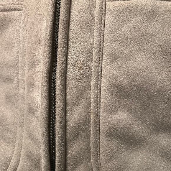 Vintage Mudd Faux Suede Beige Coat Size Large - Picture 10 of 10